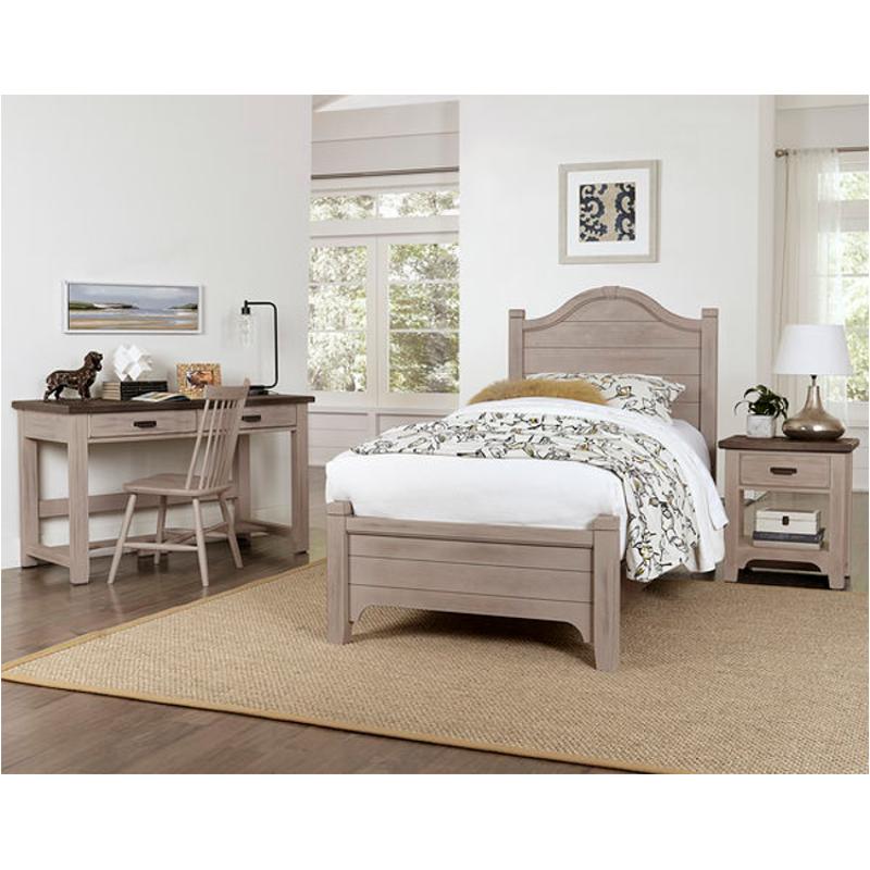 741-338 Vaughan Bassett Furniture Bungalow - Dover Grey Bedroom Furniture Bed