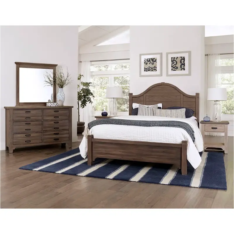 740-668a Vaughan Bassett Furniture King Arched Bed - Folkstone