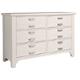 744-001 Vaughan Bassett Furniture Bungalow - Lattice Bedroom Furniture Dresser