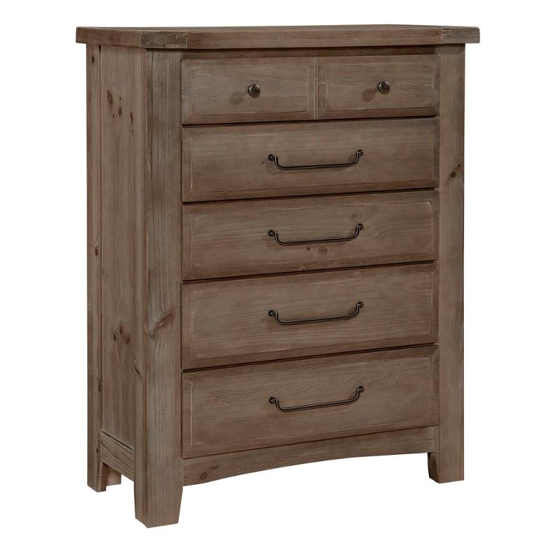 692-115 Vaughan Bassett Furniture Sawmill - Saddle Grey Bedroom Furniture Chest