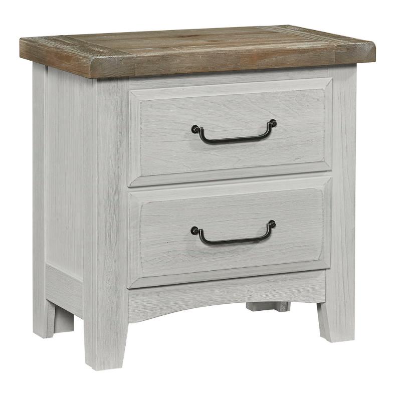 694-226 Vaughan Bassett Furniture Sawmill - Alabaster Bedroom Furniture Nightstand