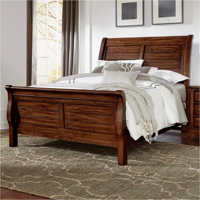 101-553 Vaughan Bassett Furniture Artisan Choices - Rustic Cherry Bedroom Furniture Bed