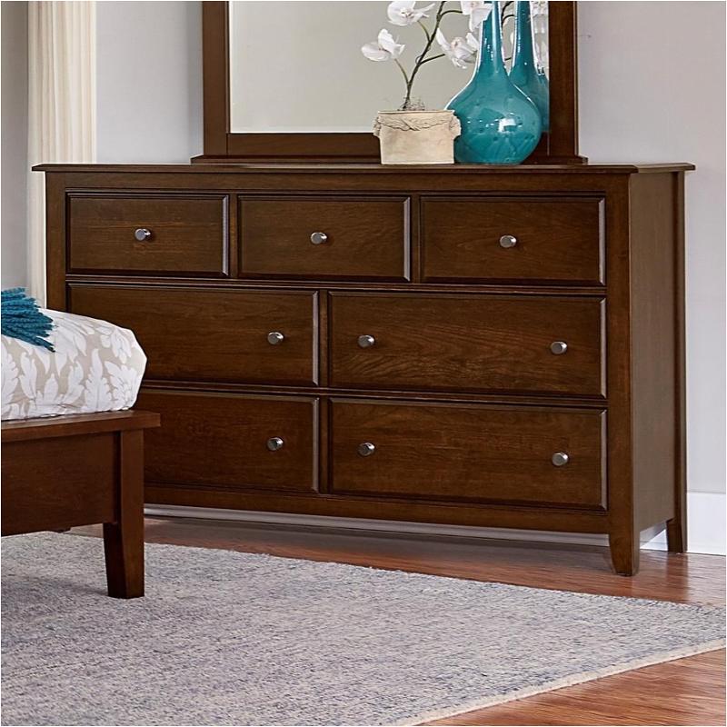 104-003 Vaughan Bassett Furniture Artisan Choices - Dark Cherry Bedroom Furniture Dresser
