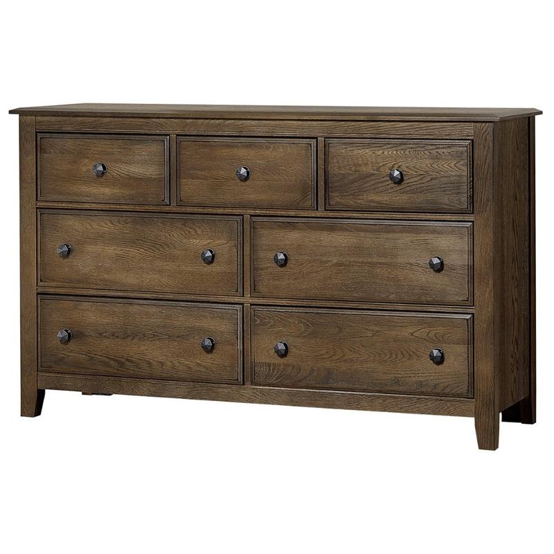 106-003 Vaughan Bassett Furniture Artisan Choices - Classic Dark Oak Bedroom Furniture Dresser