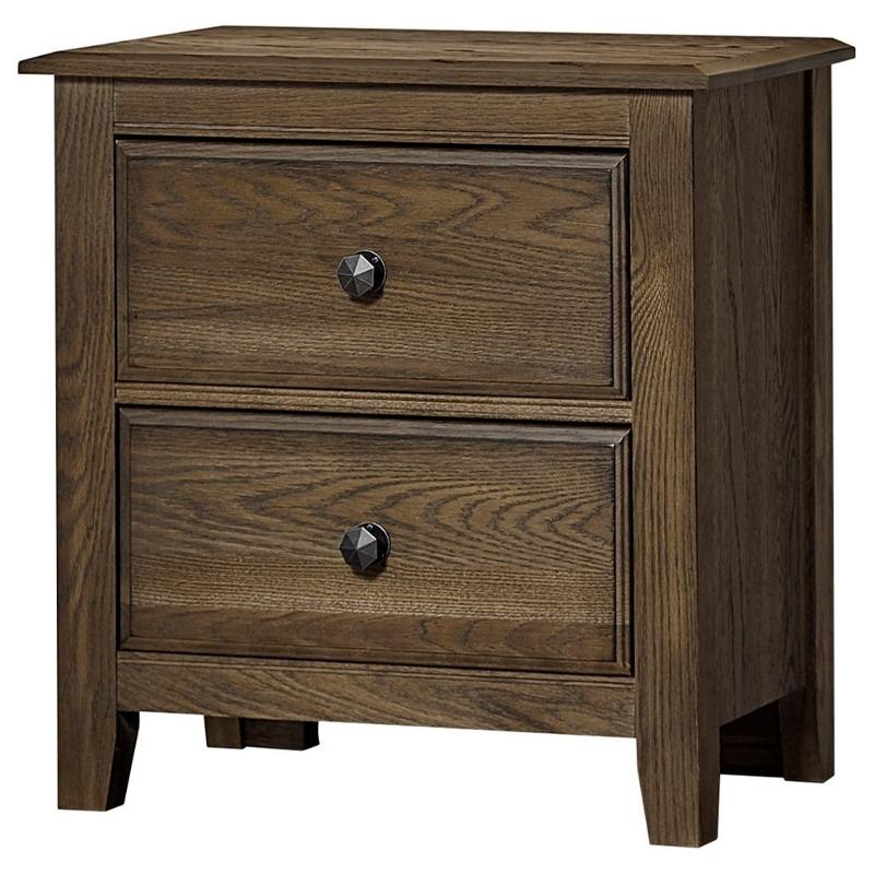 106-227 Vaughan Bassett Furniture Artisan Choices - Classic Dark Oak Bedroom Furniture Nightstand
