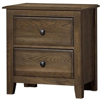106-227 Vaughan Bassett Furniture Artisan Choices - Classic Dark Oak Bedroom Furniture Nightstand