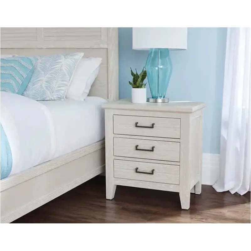 144-227 Vaughan Bassett Furniture Passageways - Oyster Grey Bedroom Furniture Nightstand