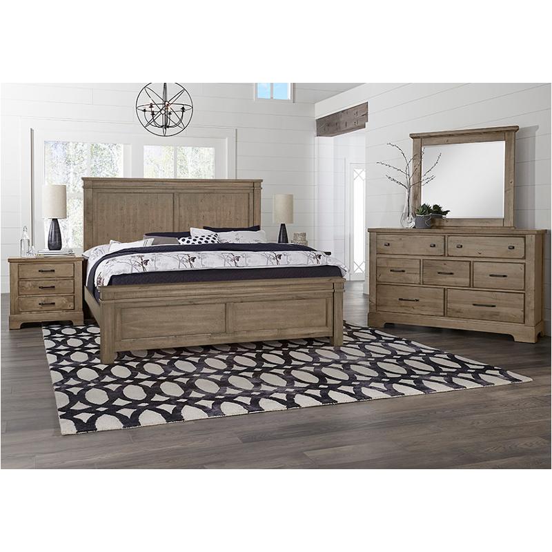 172-551 Vaughan Bassett Furniture Cool Rustic - Stone Grey Bedroom Furniture Bed