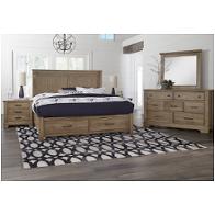 172-551-st Vaughan Bassett Furniture Cool Rustic - Stone Grey Bedroom Furniture Bed