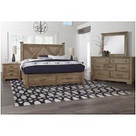 172-557-st Vaughan Bassett Furniture Cool Rustic - Stone Grey Bedroom Furniture Bed