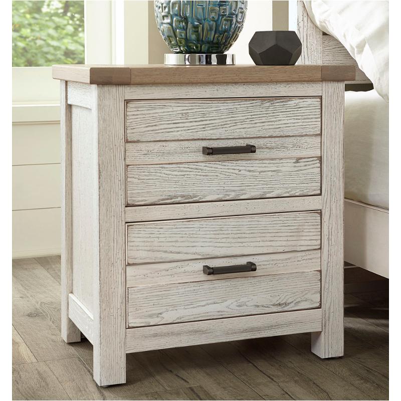 134-227 Vaughan Bassett Furniture Highlands - Aged White Bedroom Furniture Nightstand