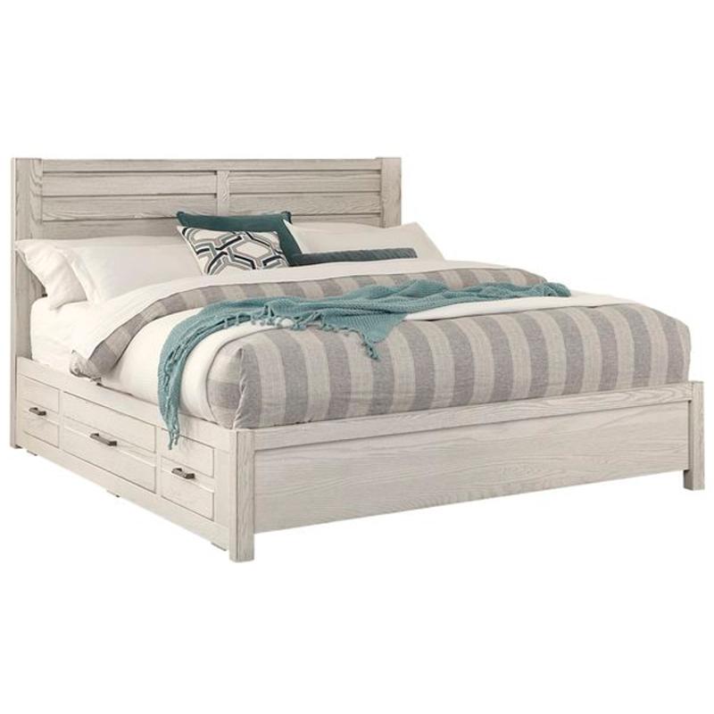 134-559-b Vaughan Bassett Furniture Highlands - Aged White Bedroom Furniture Bed