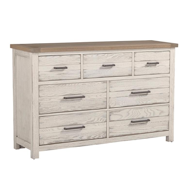134-003 Vaughan Bassett Furniture Highlands - Aged White Bedroom Furniture Dresser