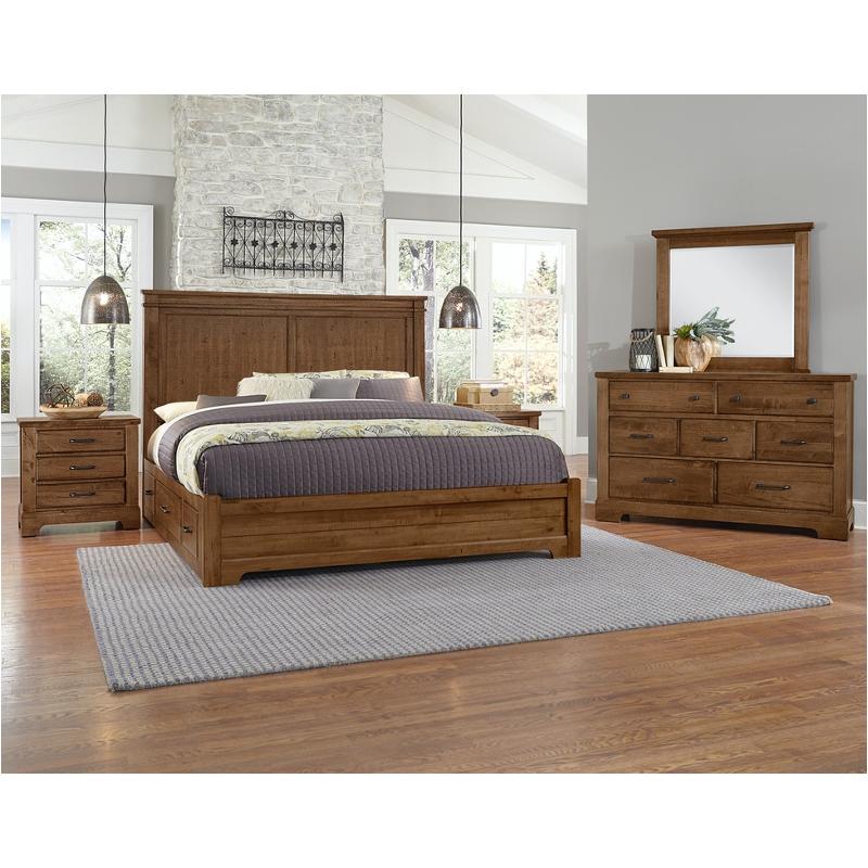 174-551c Vaughan Bassett Furniture Cool Rustic - Amber Bedroom Furniture Bed