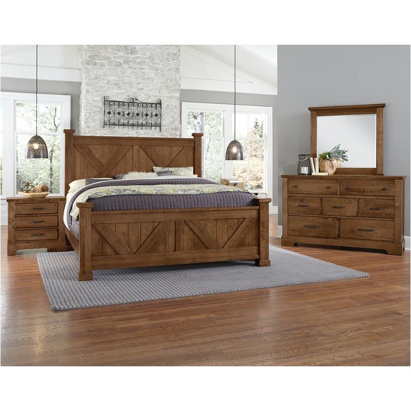 174-667b Vaughan Bassett Furniture Cool Rustic - Amber Bedroom Furniture Bed