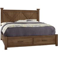 174-667c Vaughan Bassett Furniture Cool Rustic - Amber Bedroom Furniture Bed