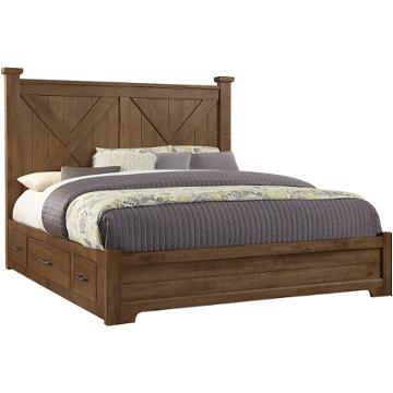 174-557b Vaughan Bassett Furniture Cool Rustic - Amber Bedroom Furniture Bed