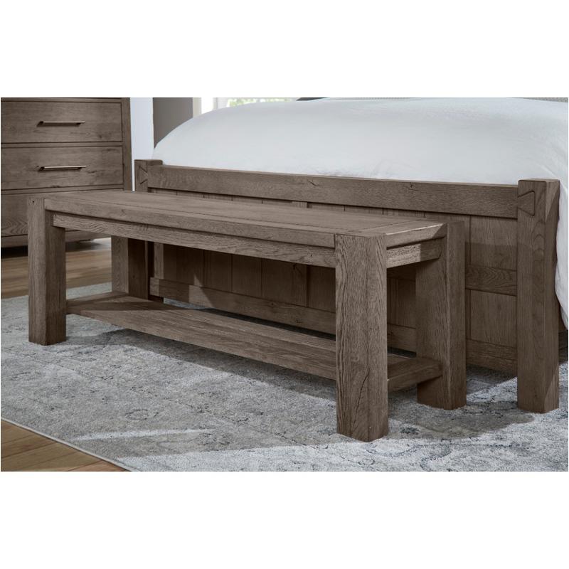 751-080 Vaughan Bassett Furniture Dovetail - Mystic Grey Bedroom Furniture Benche