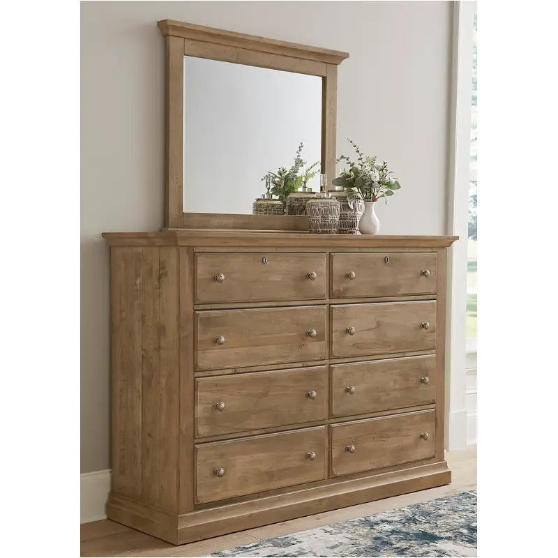 155-447 Vaughan Bassett Furniture Carlisle - Warm Natural Bedroom Furniture Mirror