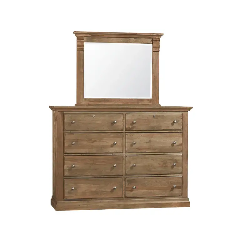 155-448 Vaughan Bassett Furniture Carlisle - Warm Natural Bedroom Furniture Mirror