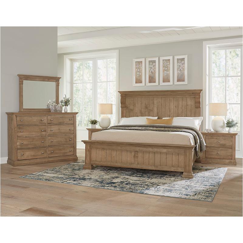 155-559 Vaughan Bassett Furniture Carlisle - Warm Natural Bedroom Furniture Bed