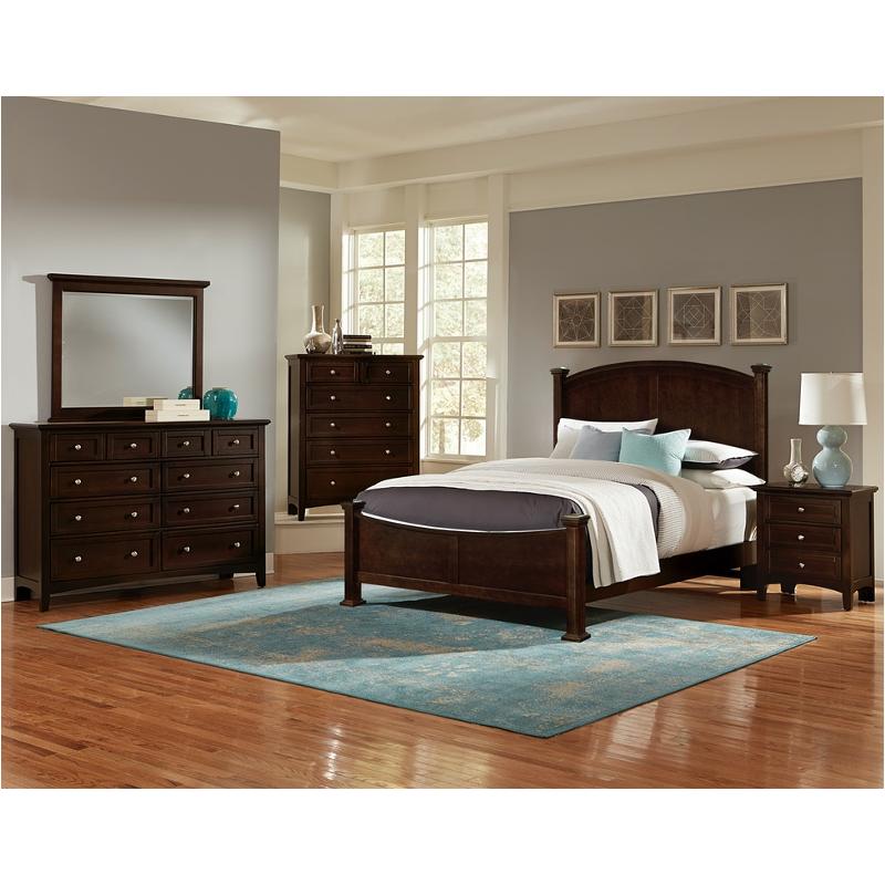 Bb27-557 Vaughan Bassett Furniture Bonanza - Merlot Bedroom Furniture Bed