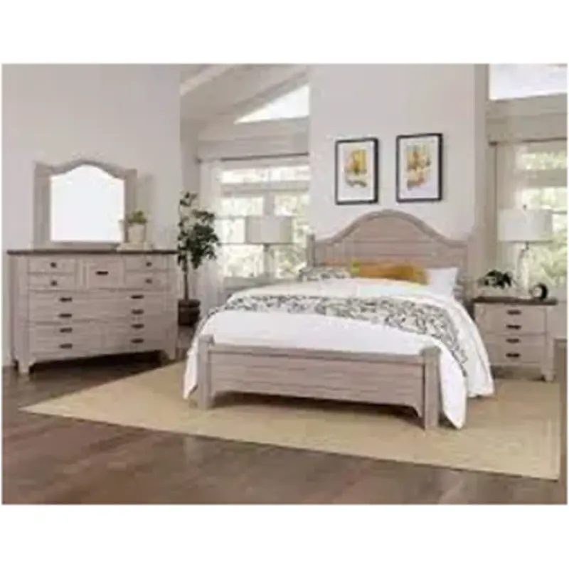 741-777 Vaughan Bassett Furniture Bungalow - Dover Grey Bedroom Furniture Bed