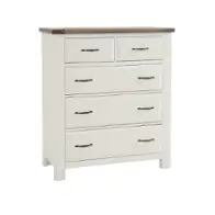 116-115 Vaughan Bassett Furniture Maple Road - Two Tone Bedroom Furniture Chest