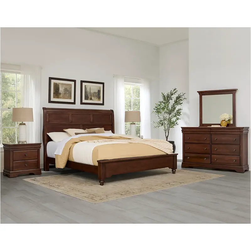 770-553 Vaughan Bassett Furniture Vista - Warm Cherry Bedroom Furniture Bed