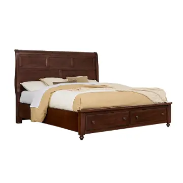 770-553-050b-502 Vaughan Bassett Furniture Vista - Warm Cherry Bedroom Furniture Bed