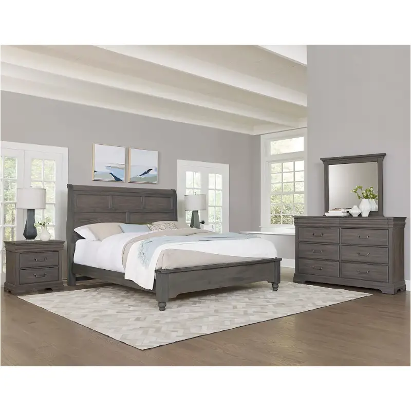 772-553 Vaughan Bassett Furniture Vista - Grey Oak Bedroom Furniture Bed