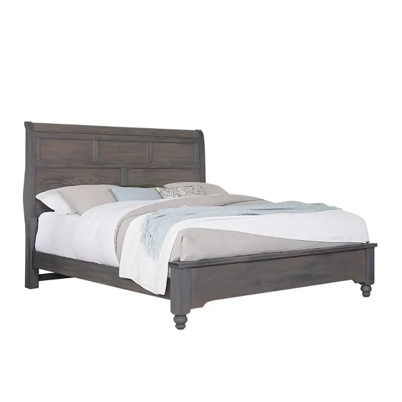 772-166 Vaughan Bassett Furniture Vista - Grey Oak Bedroom Furniture Bed