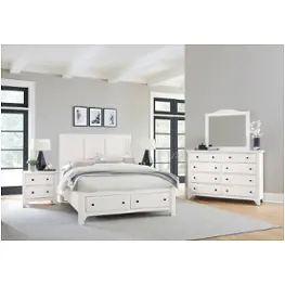 804-667-066b-502 Vaughan Bassett Furniture Cool Farmhouse - Soft White Bedroom Furniture Bed