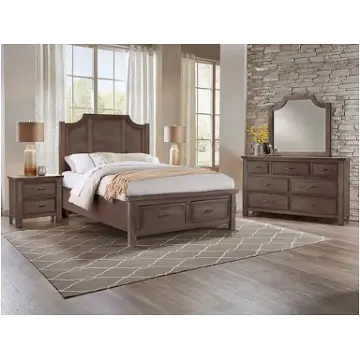 117-557-050b-502 Vaughan Bassett Furniture Maple Road - Maple Syrup Bedroom Furniture Bed