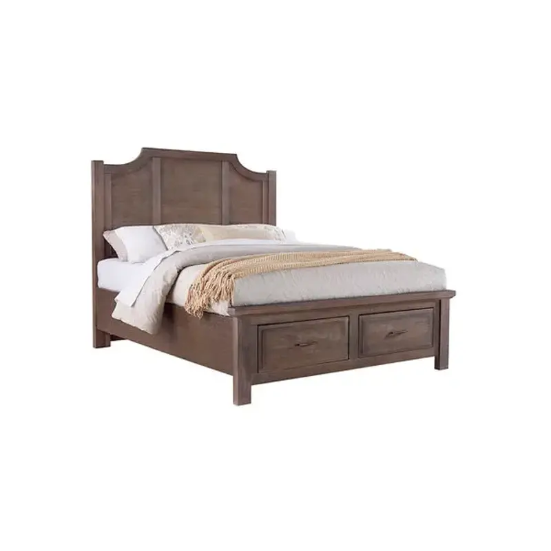 117-667-066b-502 Vaughan Bassett Furniture Maple Road - Maple Syrup Bedroom Furniture Bed