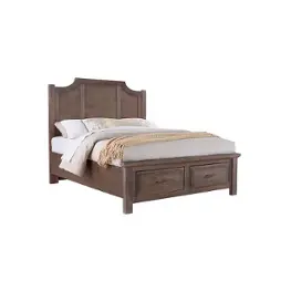 117-667-066b-502 Vaughan Bassett Furniture Maple Road - Maple Syrup Bedroom Furniture Bed