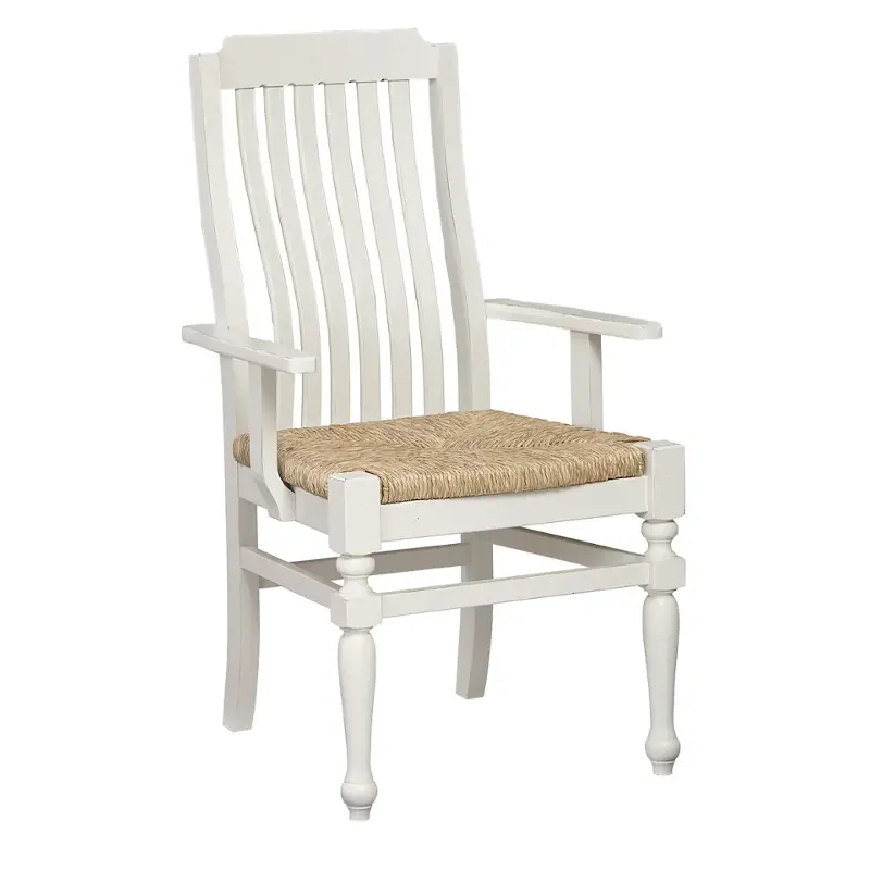 244021 Vaughan Bassett Furniture Seagrass Seat Arm Chair