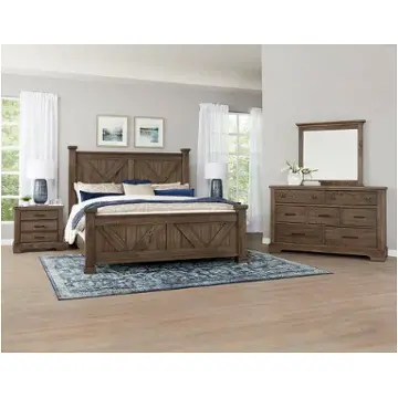 199-667 Vaughan Bassett Furniture Yosemite - Smoke Bedroom Furniture Bed