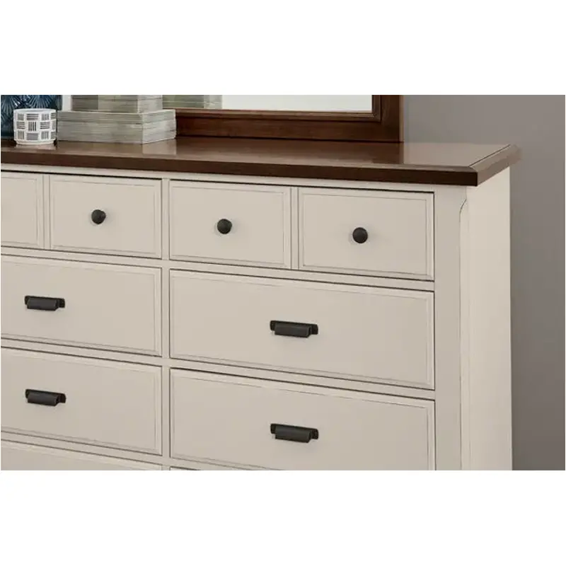 817-003 Vaughan Bassett Furniture 8 Drawer Two Tone Dresser