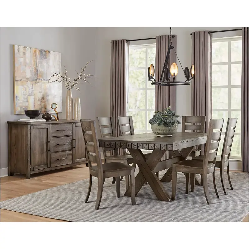 753-502 Vaughan Bassett Furniture Dovetail - Aged Grey Dining Room Furniture Dining Table