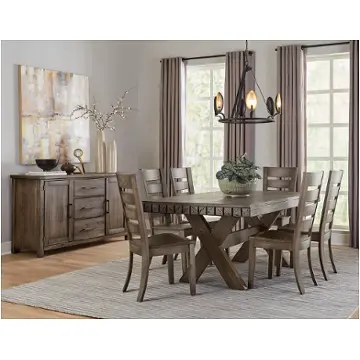 753-602 Vaughan Bassett Furniture Dovetail - Aged Grey Dining Room Furniture Dining Table