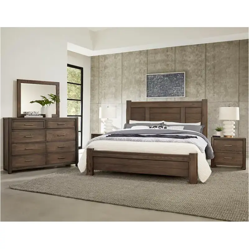 793-558 Vaughan Bassett Furniture Crafted Oak-aged Grey Bedroom Furniture Bed