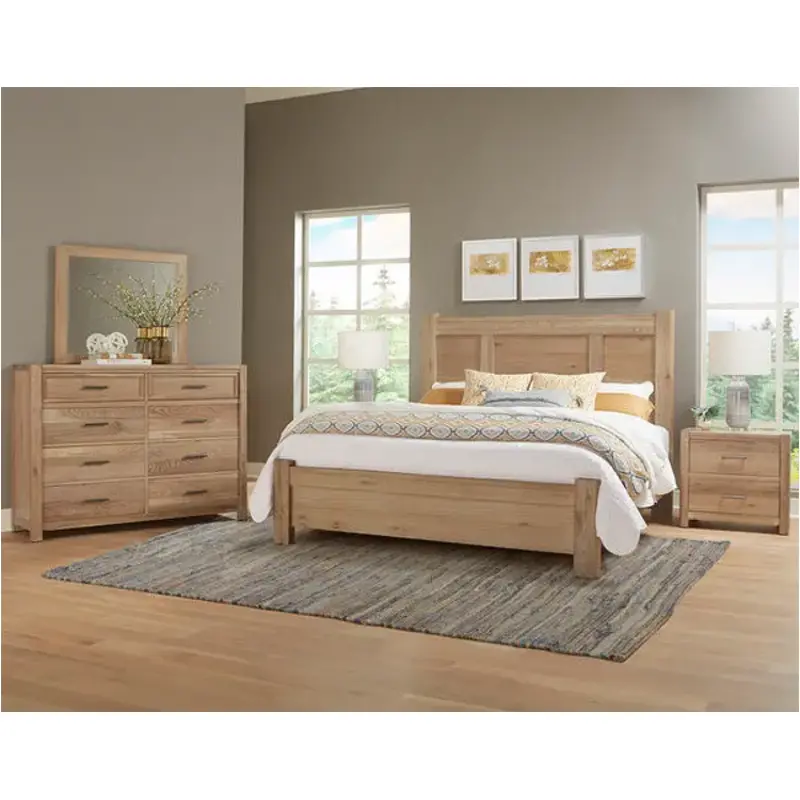 795-558 Vaughan Bassett Furniture Crafted Oak-bleached White Bedroom Furniture Bed