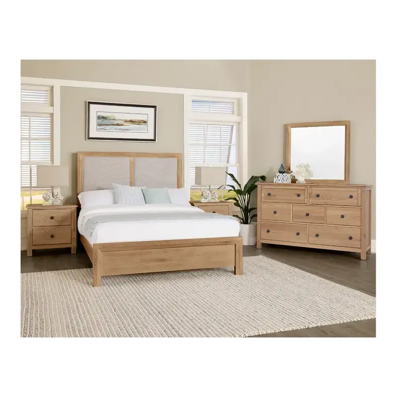 120-661 Vaughan Bassett Furniture Custom Express - Clear Oak Bedroom Furniture Bed