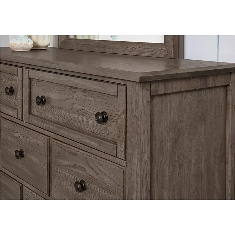 123-003 Vaughan Bassett Furniture Custom Express - Driftwood Grey 7 Drawers  Dresser
