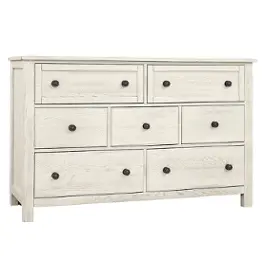 124-003 Vaughan Bassett Furniture Custom Express - Weathered White Bedroom Furniture Dresser