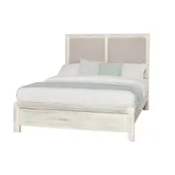 124-551 Vaughan Bassett Furniture Custom Express - Weathered White Bedroom Furniture Bed