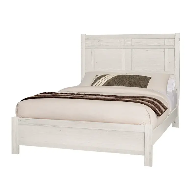 124-557 Vaughan Bassett Furniture Custom Express - Weathered White Bedroom Furniture Bed