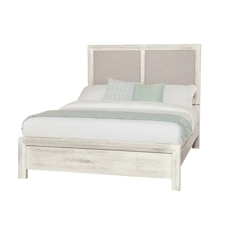 124-661 Vaughan Bassett Furniture Custom Express - Weathered White Bedroom Furniture Bed