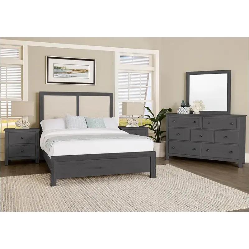 127-551 Vaughan Bassett Furniture Custom Express - Graphite Bedroom Furniture Bed